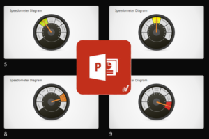 قالب پاورپوینت سرعت سنج برای داشبورد حرفه ای KPI