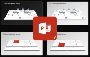 قالب پاورپوینت سه بعدی بوم مدل کسب و کار