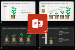 قالب پاورپوینت رشد کسب و کار گلدان