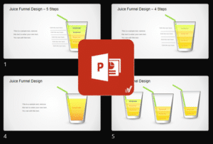 قالب پاورپوینت نمودار قیفی آبمیوه